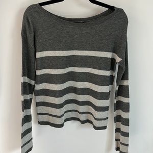 Sweet N Sinful Medium Grey Striped Sweater